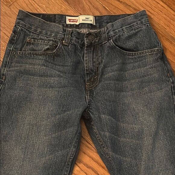 Levi's Blue Straight 505 Jeans Boy’s 16 Regular 28 W x 28 Length - Picture 8 of 10